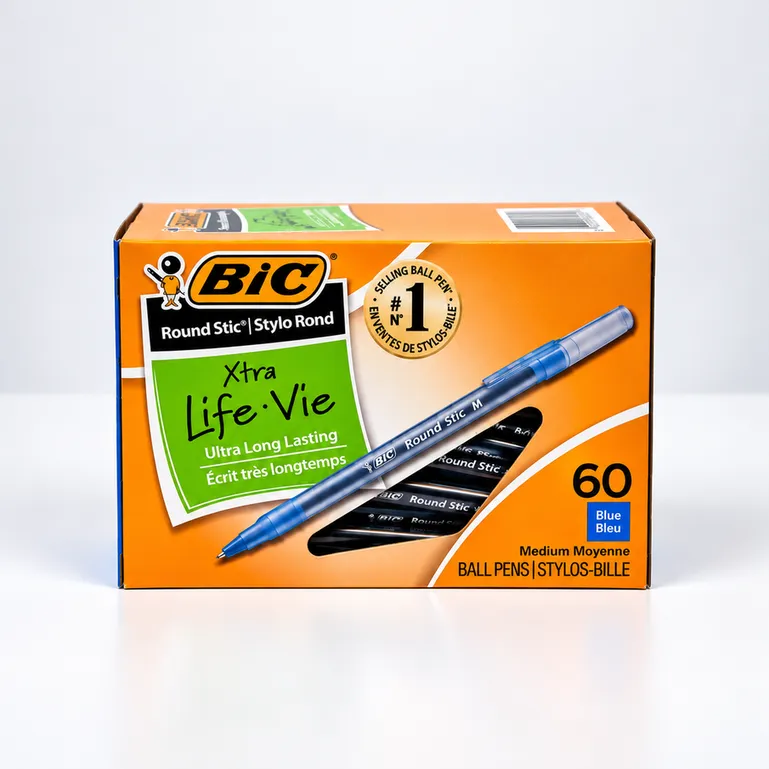 BIC Round Stic Ballpoint Pens, Blue Ink — Pack of 60, photo 3