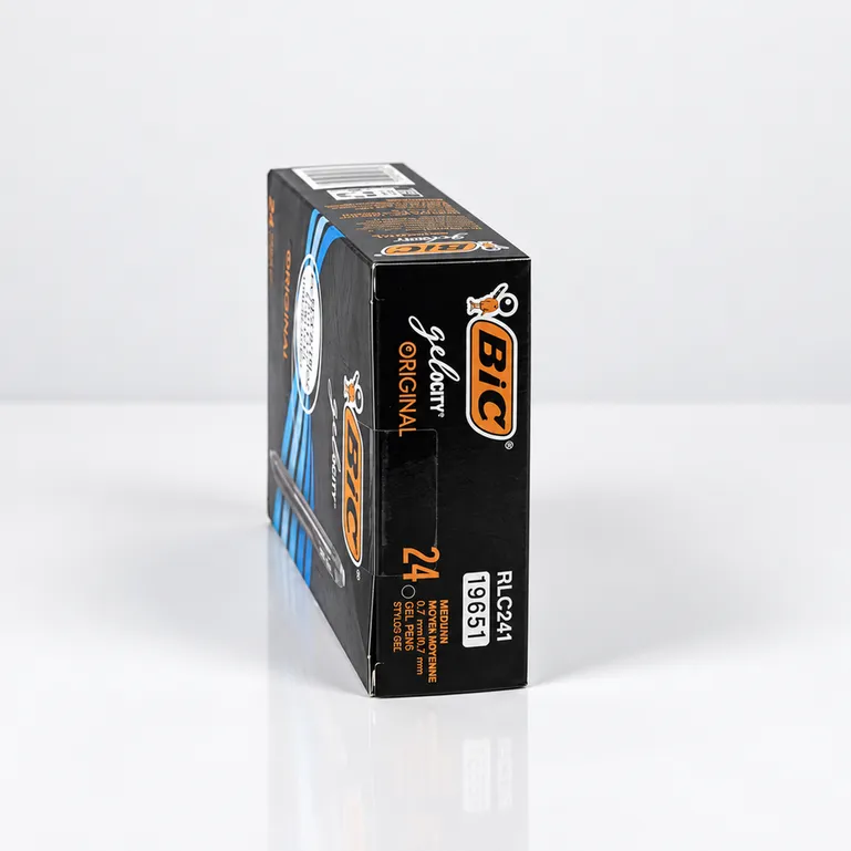 BIC Gelocity Original Retractable Gel Pens, Black Ink, 0.7 mm Medium Point — Box of 24, photo 3
